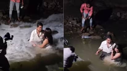 ആരെടാ ഒളിഞ്ഞ് നോക്കുന്നത്, പ്രീവെഡ്ഡിം​ഗ് ഷൂട്ടിനിടെ വിളിക്കാത്തൊരതിഥി, വൈറലായി വീഡിയോ