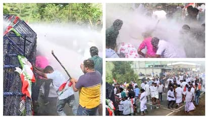 വണ്ടിപ്പെരിയാർ കേസ്; പൊലീസ് സ്റ്റേഷൻ മാർച്ചിൽ സംഘർഷം, പീരുമേട് എംഎൽഎയുടെ പേര് വാഴ സോമൻ എന്നാക്കണമെന്ന് രാഹുൽ