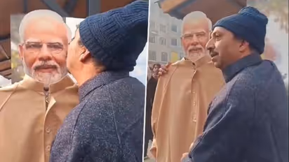 Social media abuzz as Kashmiri man admires, kisses PM Modi's cutout in viral video (WATCH)