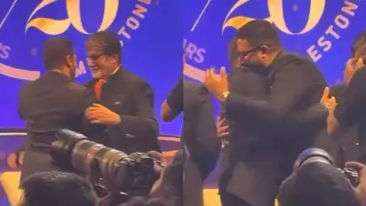 Watch: Salman Khan hugs Amitabh, Abhishek Bachchan at event, netizens react, 'Nothing is permanent'