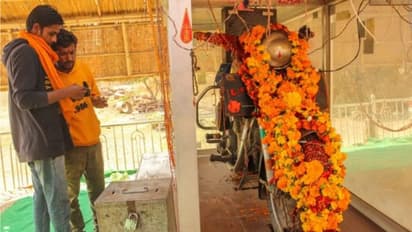 Riding with faith: Intriguing tale of Rajasthan's 'Bullet Baba' temple where a Royal Enfield is revered deity