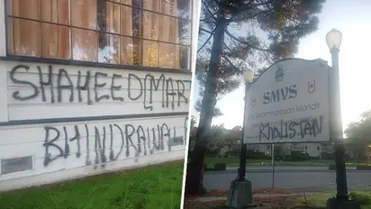 Hindu temple vandalized in California, sparks outrage: Pro-Khalistani graffiti defaces Swaminarayan Mandir