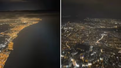 ആഹാ, എന്തൊരു ഭംഗി, കണ്ടാൽ കണ്ടുകൊണ്ടേയിരിക്കും, കോക്ക്പിറ്റിൽ നിന്നും അതിമനോഹരമായൊരു രാത്രിദൃശ്യം