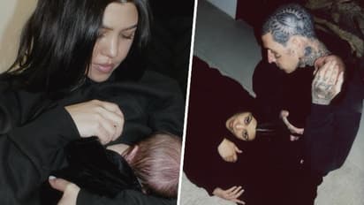 Photos: Kourtney Kardashian and Travis Barker share their baby boy Rocky pictures