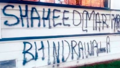 ಅಮೆರಿಕಾದಲ್ಲೂ ಖಲಿಸ್ತಾನಿಗಳ ಉದ್ಧಟತನ:  ಹಿಂದೂ ದೇಗುಲದ ಗೋಡೆಗಳ ಮೇಲೆ ಭಾರತ ವಿರೋಧಿ ಗೀಚು ಬರಹ