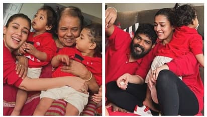 Photos: Nayanthara, Vignesh Shivan share cute moments with sons Uyir, Ulag on Christmas 
