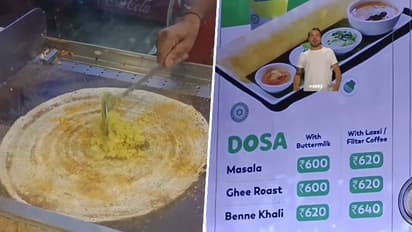 'Same rate as real silver': Dosa sold for Rs 600 at Mumbai airport sparks internet outrage; WATCH viral video