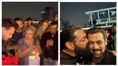 Video and Photos: Salman Khan celebrates his 58th birthday with family, friends; actor cuts cake with niece