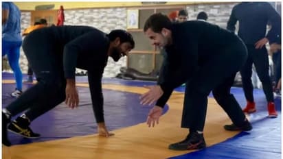 ഗുസ്തിയിലും ഒരു കൈ നോക്കി! ബജ്രംങ് പൂനിയയുടെ വസതിയിലെത്തി രാഹുൽ; ഗുസ്തി താരങ്ങൾക്ക് പിന്തുണ 