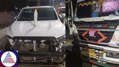 Karnataka Minister Madhu Bangarappa escapes car accident with minor injuries at Tumkur
