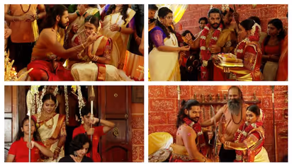 പൂച്ചെണ്ടിന് പകരം ഉടവാൾ, മണ്ഡപത്തിന് പകരം കളരിത്തറ; അഗസ്ത്യം കളരിയിൽ ഒരപൂർവ്വ കല്യാണം