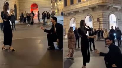 റോമില് കാമുകിയോട് ക്ലാസ്സ് വിവാഹാഭ്യർത്ഥന, മറുപടി കേട്ട് ചങ്കുതകർന്ന് യുവാവ്, വീഡിയോ വൻവൈറൽ