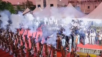 Farewell to Captain Vijayakanth: DMDK office hosts final rites with 72-gun salute in Chennai (WATCH)