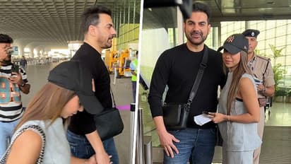 Photos: Newly married Arbaaz Khan, Sshura Khan head off to honeymoon