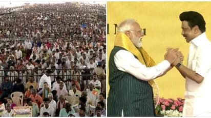 தமிழகத்திற்காக  முதல்வர் அடுக்கிய கோரிக்கை.. மோடி,மோடி என எதிர்குரல் எழுப்பிய பாஜக தொண்டர்கள்.. அசராத ஸ்டாலின்