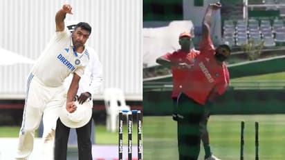 വ്യത്യാസം കണ്ടുപിടിക്കാമോ? അശ്വിന്റെ ബൗളിംഗ് അനുകരിച്ച് ബുമ്ര; ആസ്വദിച്ച് അശ്വിനും ദ്രാവിഡും -വീഡിയോ