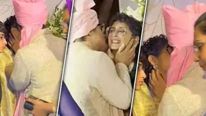 Video: Aamir Khan’s peck on ex-wife Kiran Rao’s cheek at daughter Ira Khan’s wedding; netizens react