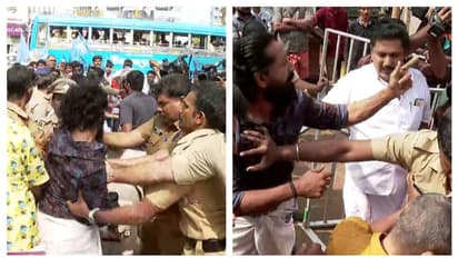 പ്രധാനമന്ത്രി എത്തിയ  വേദിയിൽ ചാണകവെള്ളം തളിക്കാൻ ശ്രമം; തൃശ്ശൂരിൽ യൂത്ത് കോണ്‍​ഗ്രസ്- ബിജെപി സംഘർഷം