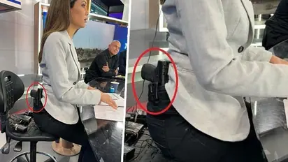 Viral photo of Israeli news presenter Lital Shemesh with gun on her hip during broadcast sparks heated debate