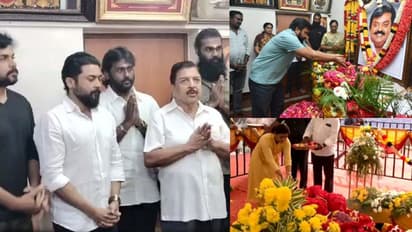 சசிகுமார் முதல் ஐஸ்வர்யா ராஜேஷ் வரை... அஞ்சலி செலுத்த விஜயகாந்தின் நினைவிடத்திற்கு படையெடுத்து வந்த பிரபலங்கள்