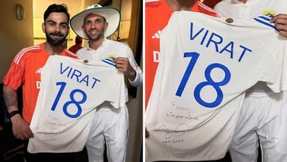 Virat Kohli gifts signed jersey to Keshav Maharaj; netizens call it another 'Ram Siya Ram' moment