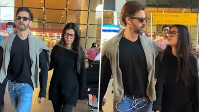 Hrithik Roshan, Saba Azad return from New Year vacay; look lost in love [WATCH]