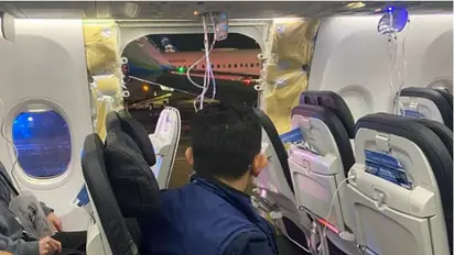 Alaska Airlines flight makes emergency landing as mid-cabin exit door detaches just after takeoff (WATCH)