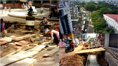ഒട്ടും സ്മാർട്ടല്ലാത്ത 'സിറ്റി' നിർമ്മാണം, റോഡുകൾ കൂട്ടത്തോടെ വെട്ടിപ്പൊളിച്ചതോടെ ഗതാഗത കുരുക്കിൽ നഗരം