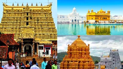 പത്മനാഭസ്വാമി ക്ഷേത്രം മുതൽ തിരുപ്പതി ബാലാജി ക്ഷേത്രം വരെ; ഇന്ത്യയിലെ ഏറ്റവും സമ്പന്നമായ 10 ക്ഷേത്രങ്ങൾ