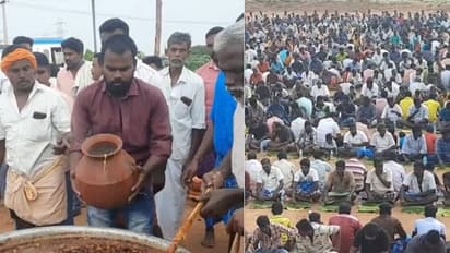 மதுரையில் ஆண்கள் மட்டுமே பங்கேற்ற வினோத திருவிழா; பத்தாயிரம் பேருக்கு பரிமாறப்பட்ட கறி விருந்து