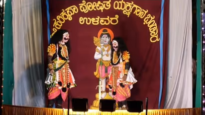 ಉತ್ತರಕನ್ನಡ: ಅಟ್ಟಣಿಗೆ ಯಕ್ಷಗಾನ, 8 ವೇದಿಕೆಗಳಲ್ಲಿ ನಡೆದ "ಜಲಂಧರ ಕಾಳಗ" ಪ್ರಸಂಗ