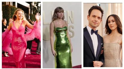Golden Globe Red Carpet 2024: Margot Robbie to Taylor Swift; celebrities arrive in style