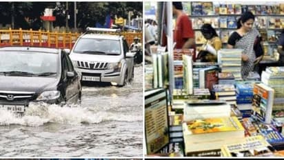 Book Fair : சென்னையில் கொட்டி தீர்த்து வரும் கனமழை.!புத்தகக் கண்காட்சியில் தேங்கிய மழைநீர்- விடுமுறை அறிவிப்பு