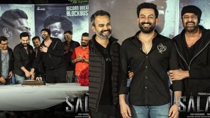 'സലാര്‍' വിജയാഘോഷം; പൃഥ്വിരാജിനൊപ്പം കേക്ക് മുറിച്ച് പ്രഭാസ്