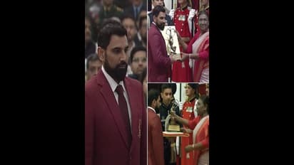 மகன் அர்ஜூனா விருது பெறுவதை பார்த்து ரசித்த முகமது ஷமியின் தாய் – வைரலாகும் வீடியோ!