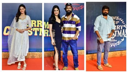 'Merry Christmas' screening: Katrina Kaif, Vicky Kaushal, Vijay Sethupathi and others arrive in style [PHOTOS]