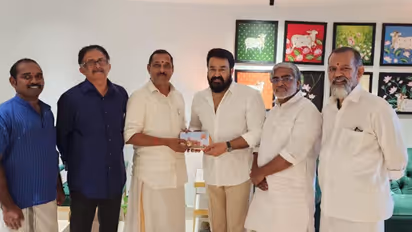 Mohanlal receives 'Akshat' from Ayodhya ahead of Ram Temple consecration