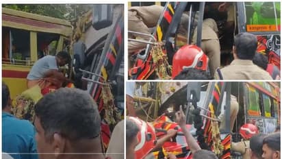 എരുമേലിയിൽ ബസുകൾ കൂട്ടിയിടിച്ചു, ഏഴ് ശബരിമല തീർത്ഥാടകർക്ക് പരിക്ക് 