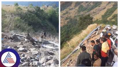 ಚಾರ್ಮಾಡಿ ಘಾಟಿಯ 2000 ಅಡಿ ಪ್ರಪಾತಕ್ಕೆ ಬಿದ್ದು ಟಿಪ್ಪರ್ ಲಾರಿ ಅಪ್ಪಚ್ಚಿ, ಪವಾಡ ಸದೃಶವಾಗಿ ಬದುಕಿದ ಚಾಲಕ