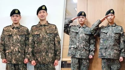 BTS: RM, V share FIRST pictures after enlistment, pose in military uniforms [PHOTOS]