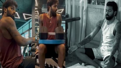 முதலில் ஜிம் ஒர்க் அவுட், இப்போ யோகா பயிற்சி - வைரலாகும் ஹர்திக் பாண்டியா புகைப்படம்!