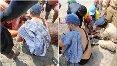 വര്ക്കലയില് തിരയില്പ്പെട്ട് മെക്സിക്കന് യുവതി; സാഹസികമായി രക്ഷപ്പെടുത്തി