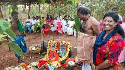  ಮೈಸೂರು :  ಕೃಷ್ಣಶಿಲೆ ದೊರೆತ ಸ್ಥಳದಲ್ಲಿ ವಿಶೇಷ ಪೂಜೆ