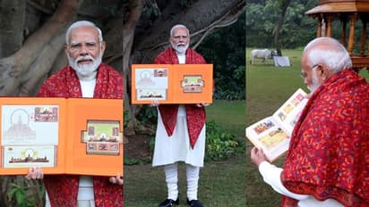 ಅಯೋಧ್ಯೆಯ ರಾಮಮಂದಿರ ನೆನಪಿನ ಅಂಚೆ ಚೀಟಿಗಳನ್ನು ಬಿಡುಗಡೆ ಮಾಡಿದ ಪ್ರಧಾನಿ ಮೋದಿ