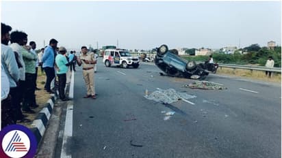 தேசிய நெடுஞ்சாலையில் கட்டுப்பாட்டை இழந்து எதிர் திசையில் பாய்ந்த கார்; 3 பேர் பலி