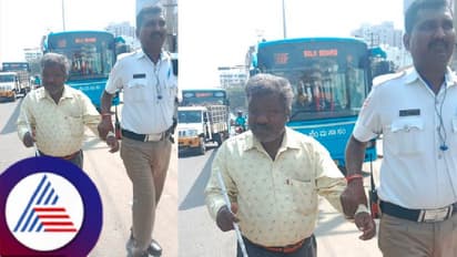 ಬೆಂಗಳೂರು: ಅಂಧ ವ್ಯಕ್ತಿಯ ಕೈಹಿಡಿದು ರಸ್ತೆ ದಾಟಿಸಿ ಮಾನವೀಯತೆ ಮೆರೆದ ಟ್ರಾಫಿಕ್ ಪೊಲೀಸ್ !
