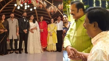 ഭാഗ്യയുടെ വിവാഹ സൽക്കാരം; ശ്രീനിവാസനെ കണ്ട് മനംനിറഞ്ഞ് സുരേഷ് ഗോപി, ഒപ്പം മമ്മൂട്ടിയും കുടുംബവും