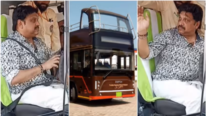 ഇന്ത്യയിലെ ആദ്യ ഇലക്ട്രിക് ഡബിൾ ഡക്കർ ബസോടിച്ച് ഗണേഷ് കുമാർ; ട്രയൽ റണ്ണിൽ യാത്രക്കാരായി കെഎസ്ആർടിസി ജീവനക്കാർ 