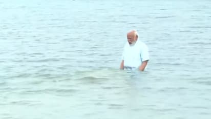 PM Modi Holy Dip at Rameshwaram PM Modi Holy Dip at Rameshwaram