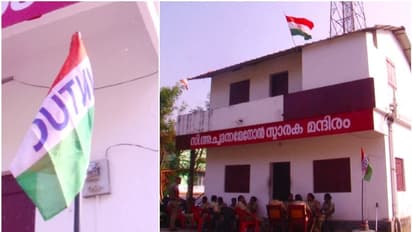 നെന്മാറയിൽ സിപിഐ ഓഫീസിന് മുകളിൽ കോൺഗ്രസിന്റെ കൊടികെട്ടി